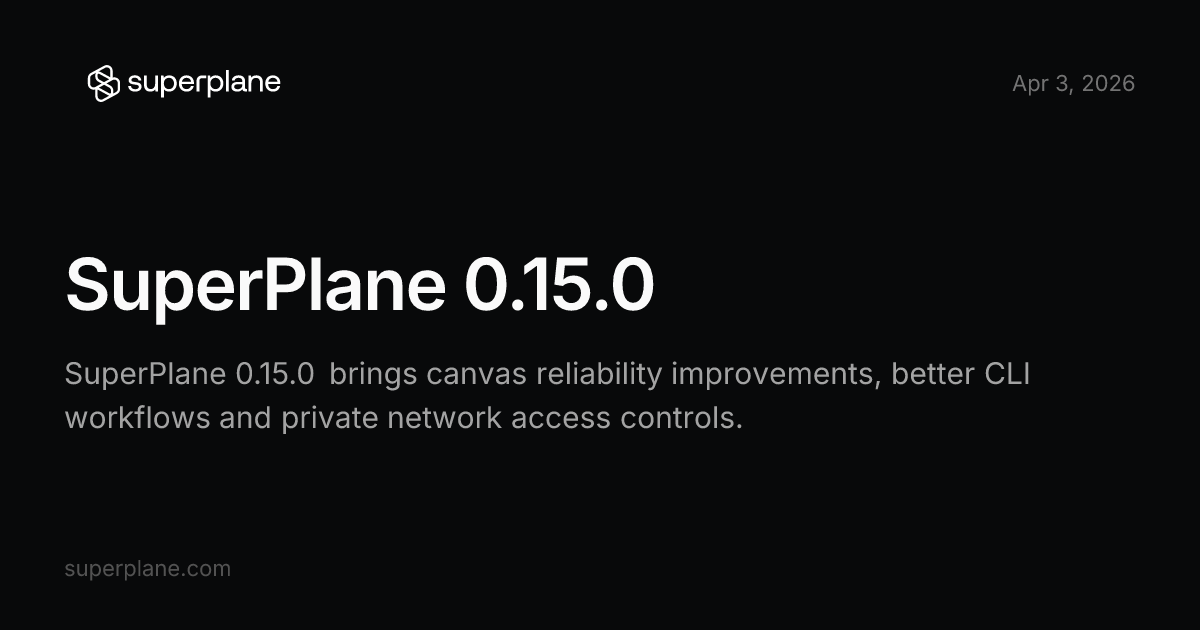 SuperPlane 0.15.0 | SuperPlane